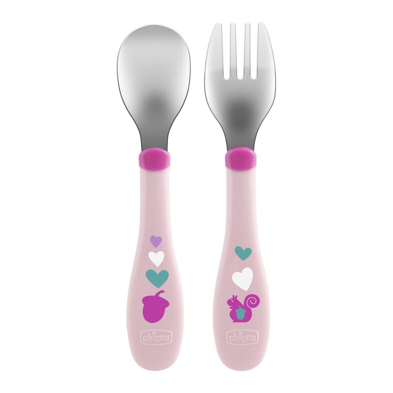 Metal Cutlery (18m+) (Pink) image number 4